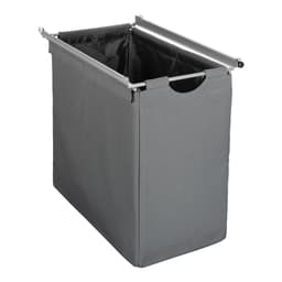 Epoq uttrekkbar 40 cm skittentøyskurv (grå tekstil)