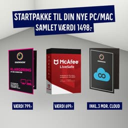 Klargøring af PC/MAC med McAfee LiveSafe og 3 mdr. Cloud