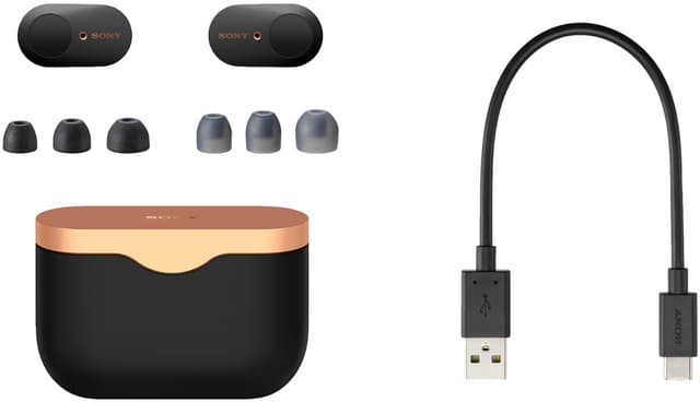 Sony helt trådløse in-ear hodetelefoner WF-1000XM3 (sort) - Elkjøp