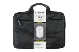 Tucano Bundle veske for 15,6-tommers bærbare PC-er med mus, sort