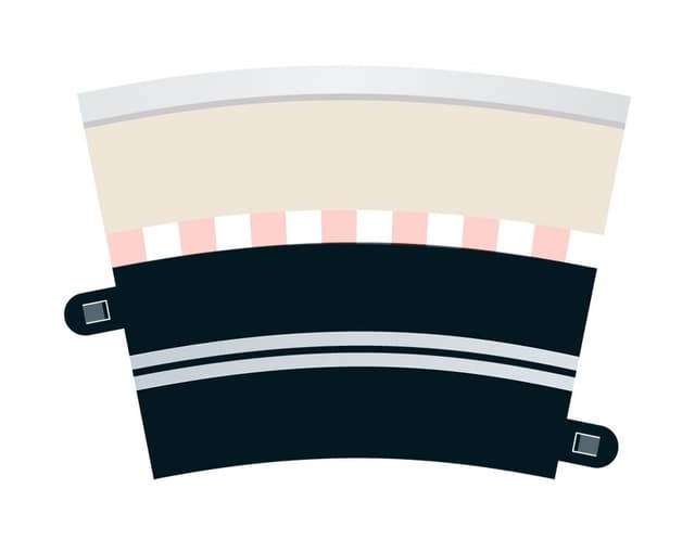 Scalextric C7017 - Radius 3 kurve singlelane 4 stk