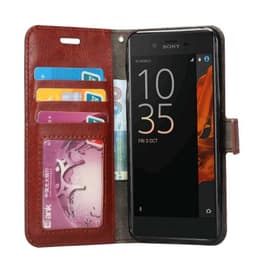 Lompakkokotelo 3-kortti Sony Xperia XZ / XZ (F8331)  - ruskea