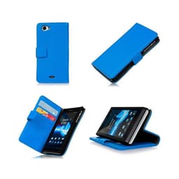 Lompakkokotelo 2-kortti Sony Xperia J (ST26i)  - sininen