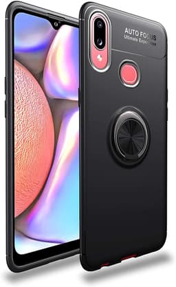 Iskunkestävä Samsung Galaxy A10S-matkapuhelinlaukku rengaspidikkeellä - musta