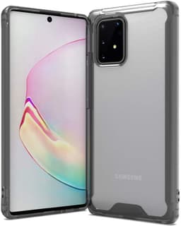 Matkapuhelinkotelo Samsung Galaxy A91 / M80S / S10 Lite -laitteelle - läpinäkyvä, musta