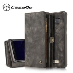 CASEME Samsung Galaxy S8 Retro läder plånboksfodral - Grå