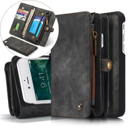 CASEME iPhone 8 / 7 / SE Retro Split läder plånboksfodral - Grå