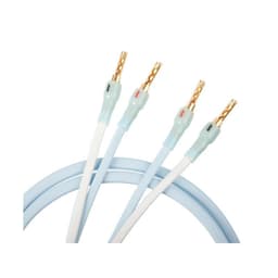 Supra kabel høyttaler Ply 34" 2x3m Terminert med bananplugger hvit.