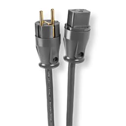 Supra strømkabel LORAD 2.5 SPC CS-16-EU Sølv pletert strømkabel 16 Ampère 1.5m.