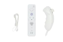 Trådlös spelkontroll och Nunchuck för Wii 3-axis - vit