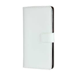 SKALO OnePlus 7T Pro Flip Cover m. Pung i Ægte Læder - Hvid