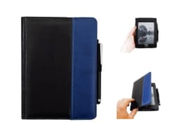 Kindle Touch fodral med Stylus penna - PU läder - svart/blå