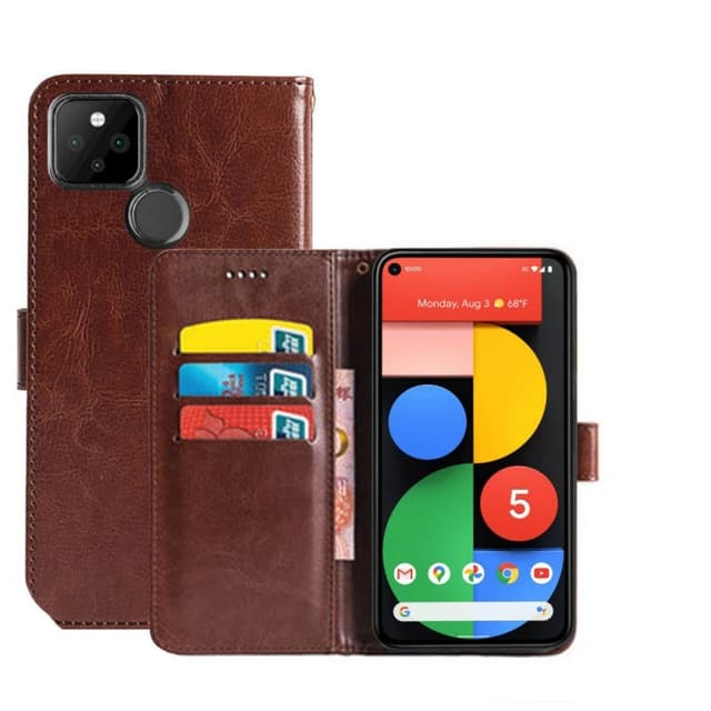 Mobilplånbok 3-kort Google Pixel 5  - Brun