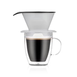Kahvinsuodatin ja kaksoisseinäinen muki Bodum POUR OVER