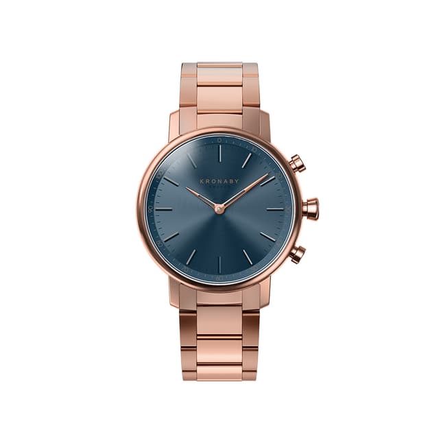 Kronaby Hybrid Smartklokke Carat 38mm Rosé Double Blå Skive