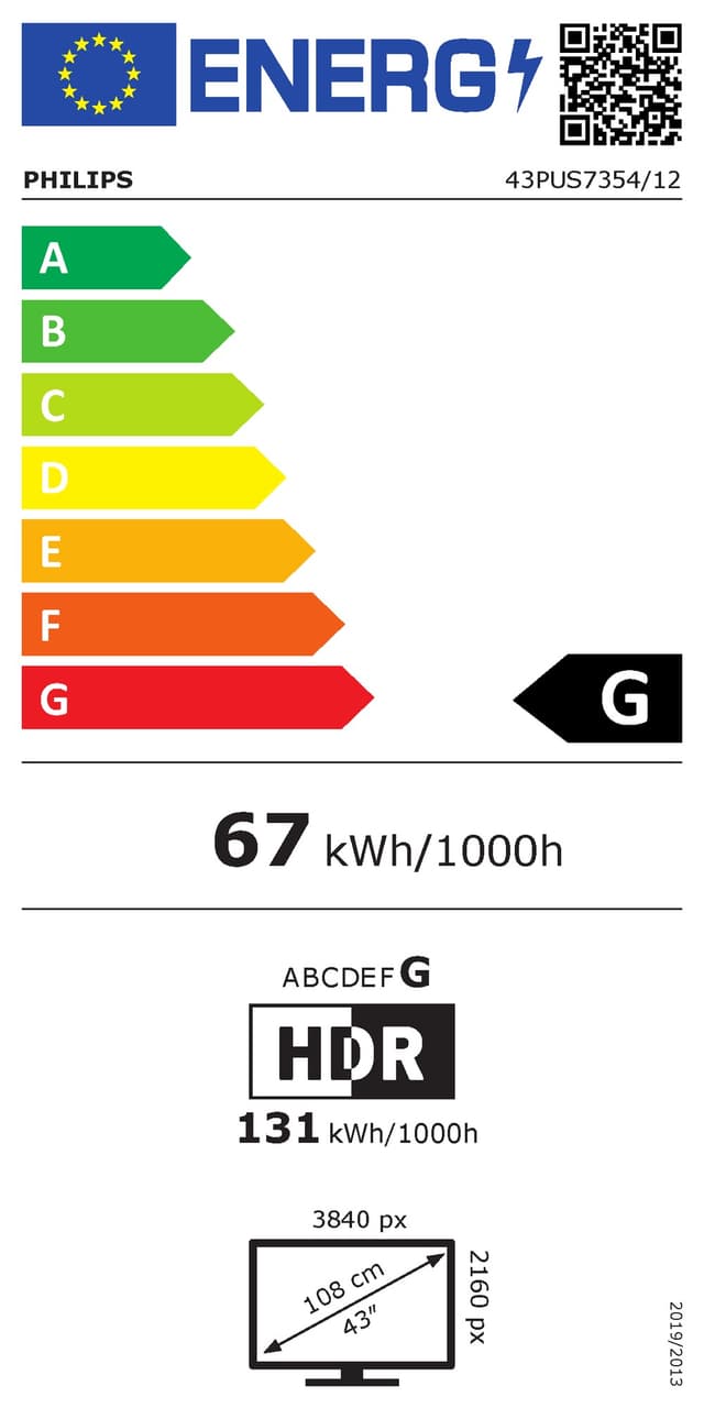 PHILIPS 43PUS8545 - 108 cm - Fiche technique, prix et avis