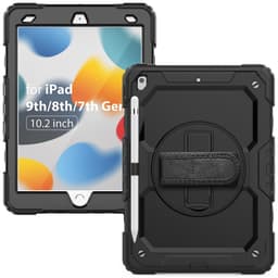 iPad 9. / 8. / 7. generasjon 10,2" veske med skulderstropp Svart