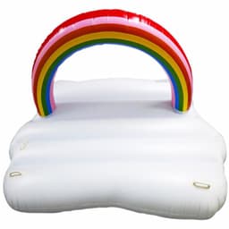 Oppblåsbar, stor badmadrass Rainbow