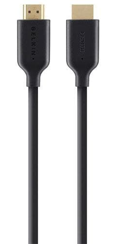 Forgyldt højhastigheds-HDMI-kabel m / Ethernet, sort (1m)