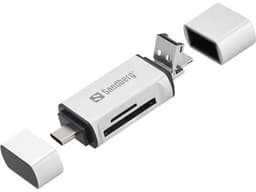 Sandberg kortleser USB-C + USB + MicroUSB