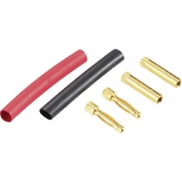 Schnepp DS 2 Alu Bananstik Stik, lige, Tilslutning, lige Stift-diameter: 2 mm Rød, Sort 1 stk