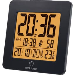 Renkforce 1383425 Radio Vækkeur Sort Alarmtider 2