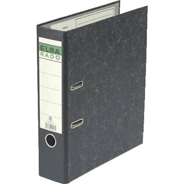 Elba Mappe rado A4 Rygbredde: 80 mm Sort Skymarmor 2