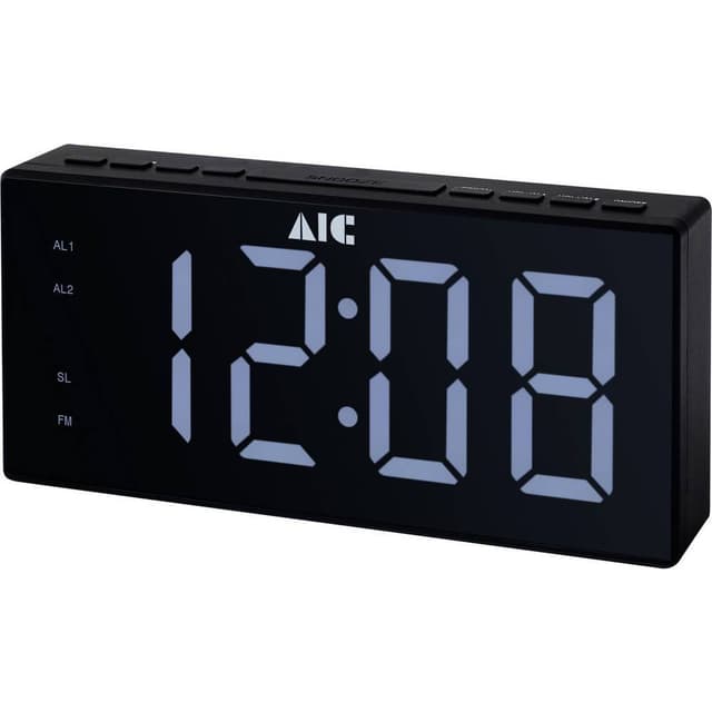 AIC 48XXL Klockradio FM Väckningsfunktion Svart