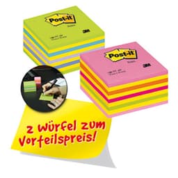 Post-it Häftnotisblock 2028NX2 76 mm x 45 mm Gul,