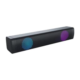 Soundbar med dobbelthøjttalere og LED RGB Sort
