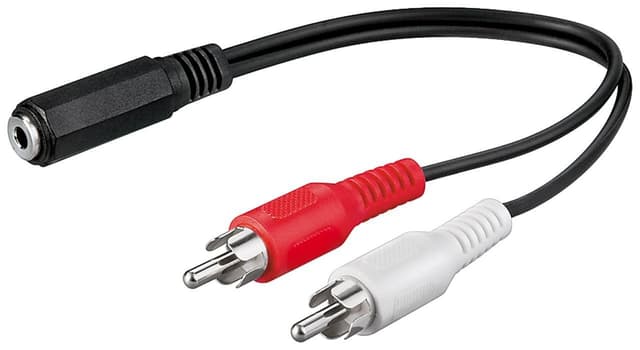 Goobay Lydkabel adapter  3,5 mm hunn til RCA hann