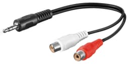 Adapter för ljudkabel 3,5 mm, plugg till stereo RCA-uttag