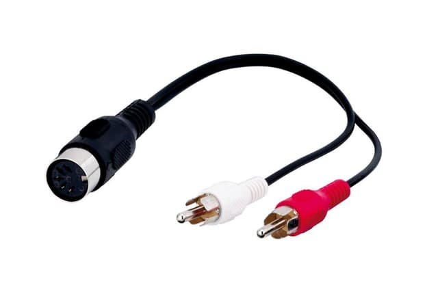 Goobay Lydkabel adapter  DIN hunn til stereo RCA hann