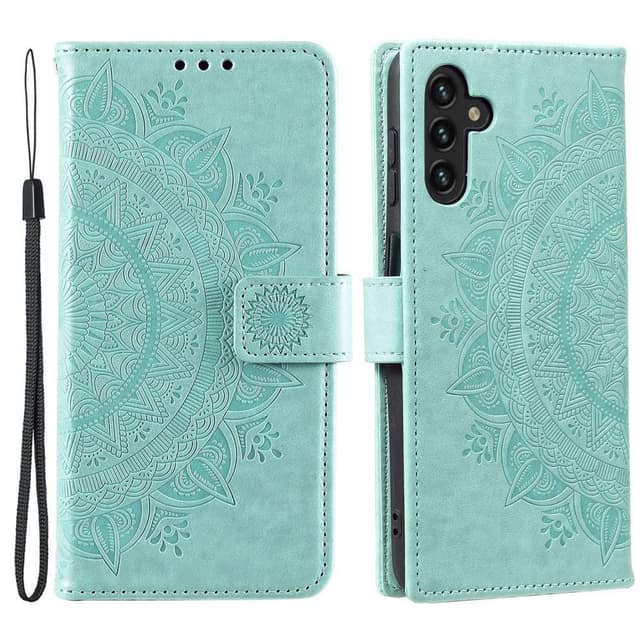 SKALO Samsung A04s 4G Mandala Flip Cover - Turkis