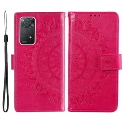 SKALO Xiaomi Redmi Note 11 Pro Mandala Flip Cover - Cerise