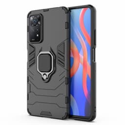 SKALO Xiaomi Redmi Note 11 Pro Armor Hybrid Metallring skal - Svart