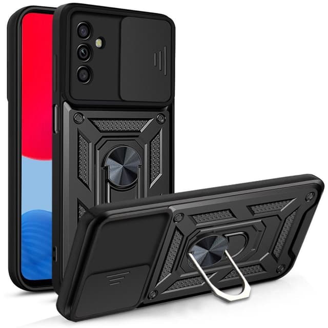 SKALO Samsung A04s 4G Armor Hybrid Metal Ring Camera Slider - Sort