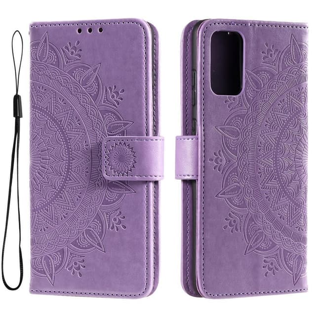 SKALO Samsung A33 5G Mandala lompakkokotelo - Violetti