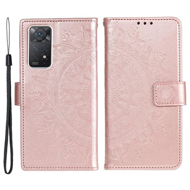 SKALO Xiaomi Redmi Note 11 Pro Mandala Flip Cover - Rosa guld