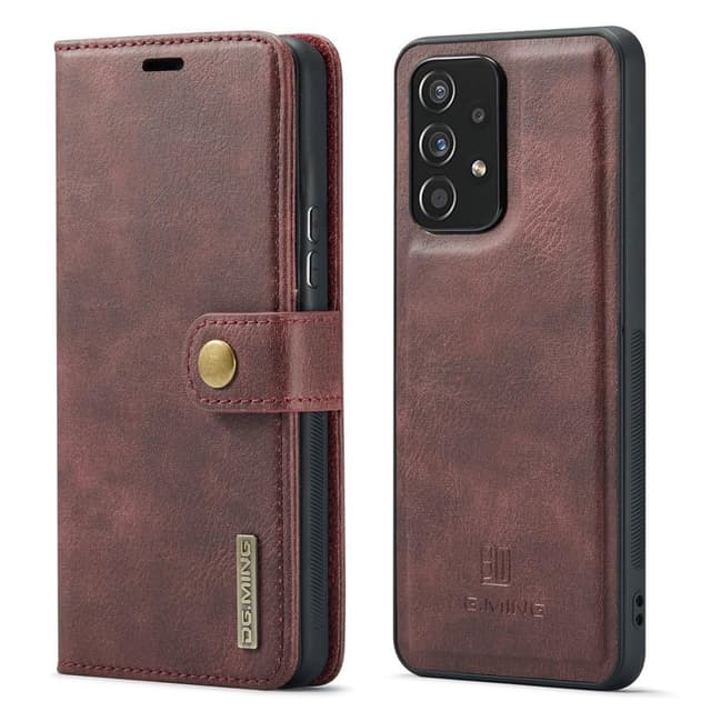 DG MING Samsung A53 5G 2-i-1 Magnet Plånboksfodral - Röd