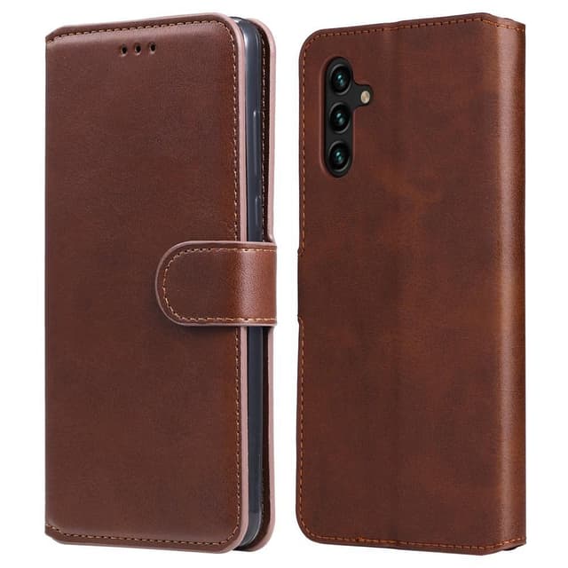 SKALO Samsung A13 5G Classic Pungetui - Brun