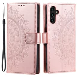 SKALO Samsung A13 5G Mandala Plånboksfodral - Roséguld