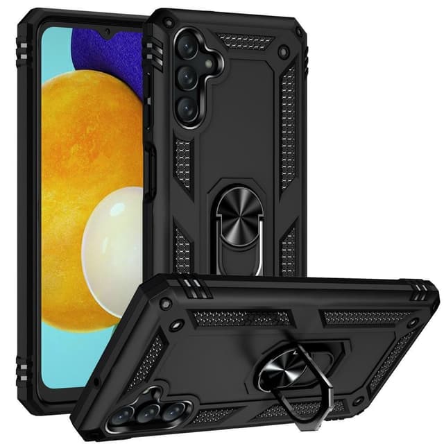 SKALO Samsung A13 5G Armor Hybrid metal ring cover - Sort