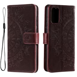 SKALO Samsung A53 5G Mandala lompakkokotelo - Tummanruskea
