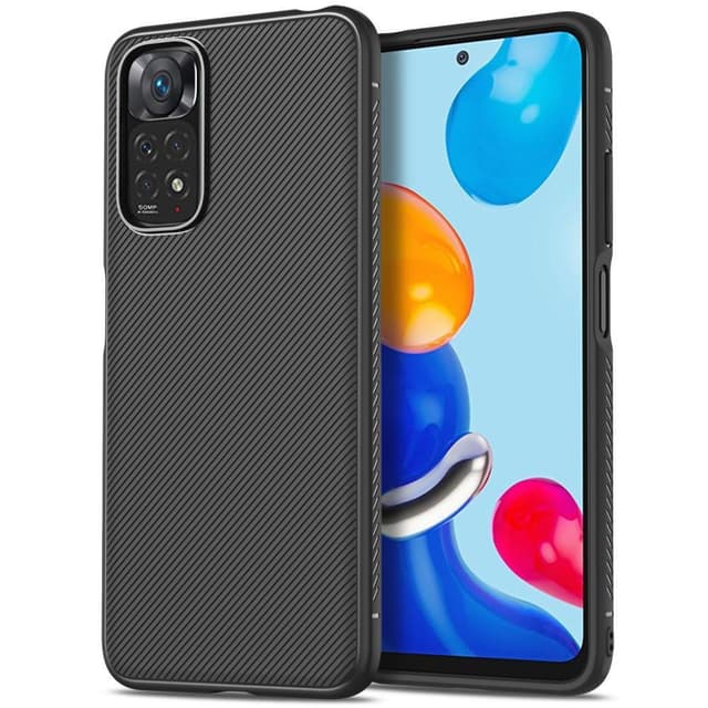 SKALO Xiaomi Redmi Note 11 Twill TPU-cover - Sort
