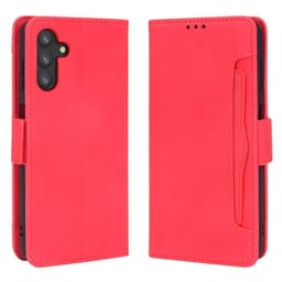 SKALO Samsung A04s 4G 6-lokeroa Lompakkokotelo - Punainen
