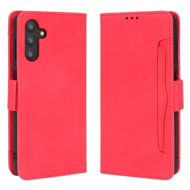 SKALO Samsung A04s 4G 6-lokeroa Lompakkokotelo - Punainen