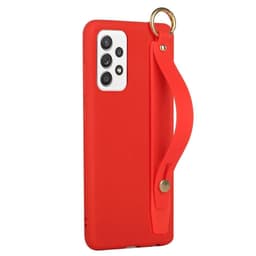 SKALO Samsung A53 5G Håndrem TPU-cover - Rød