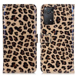 SKALO Xiaomi Redmi Note 11 Pro Leopard mönstrad Plånboksfodral i PU Läder
