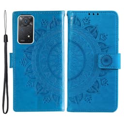 SKALO Xiaomi Redmi Note 11 Pro Mandala Flip Cover - Blå